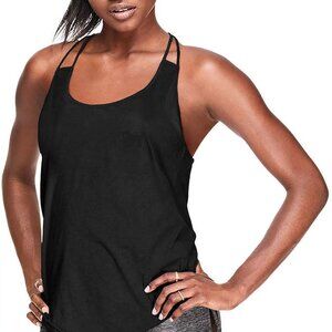 Victoria's Secret PINK Strappy Braided Racerback Black Tanktop